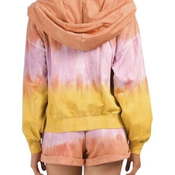 NWT Young Fabulous & Broke Piper Ombré Tie Dye Oversized Cowl Hoodie Women’s XS - Picture 3 of 12